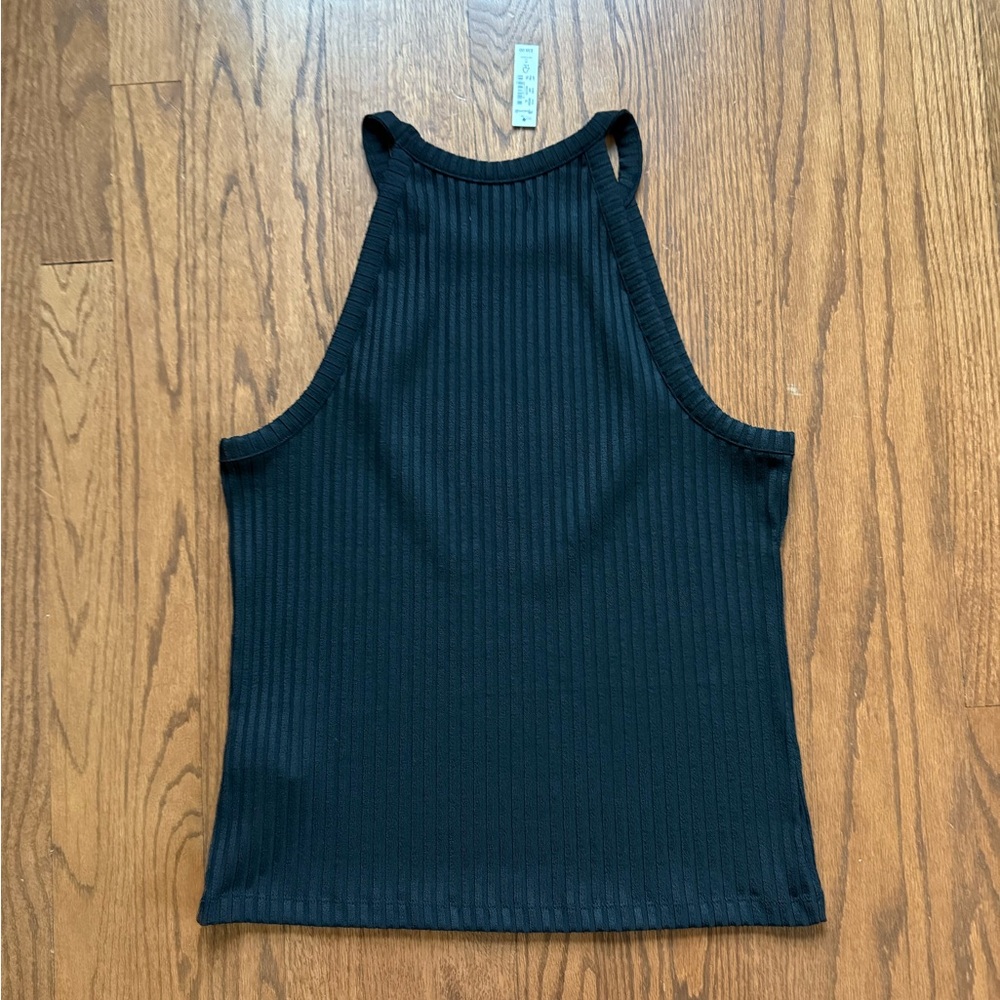 Madewell Black Ribbed Tank - Picture 3 of 3